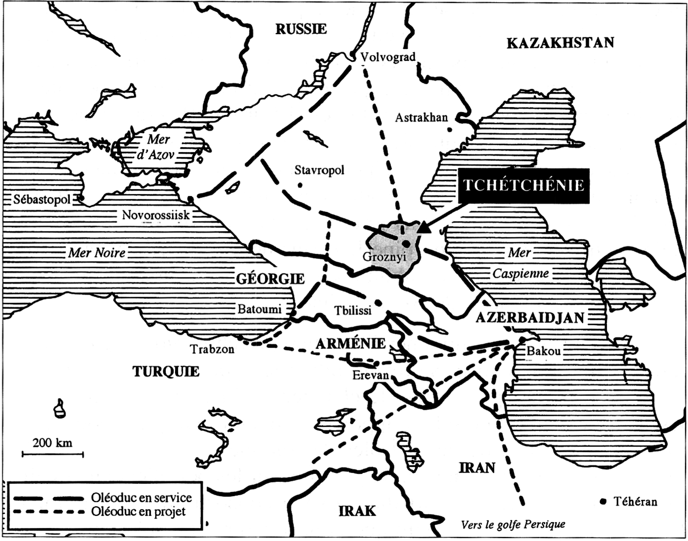 Situation de la Tchétchénie dans la région